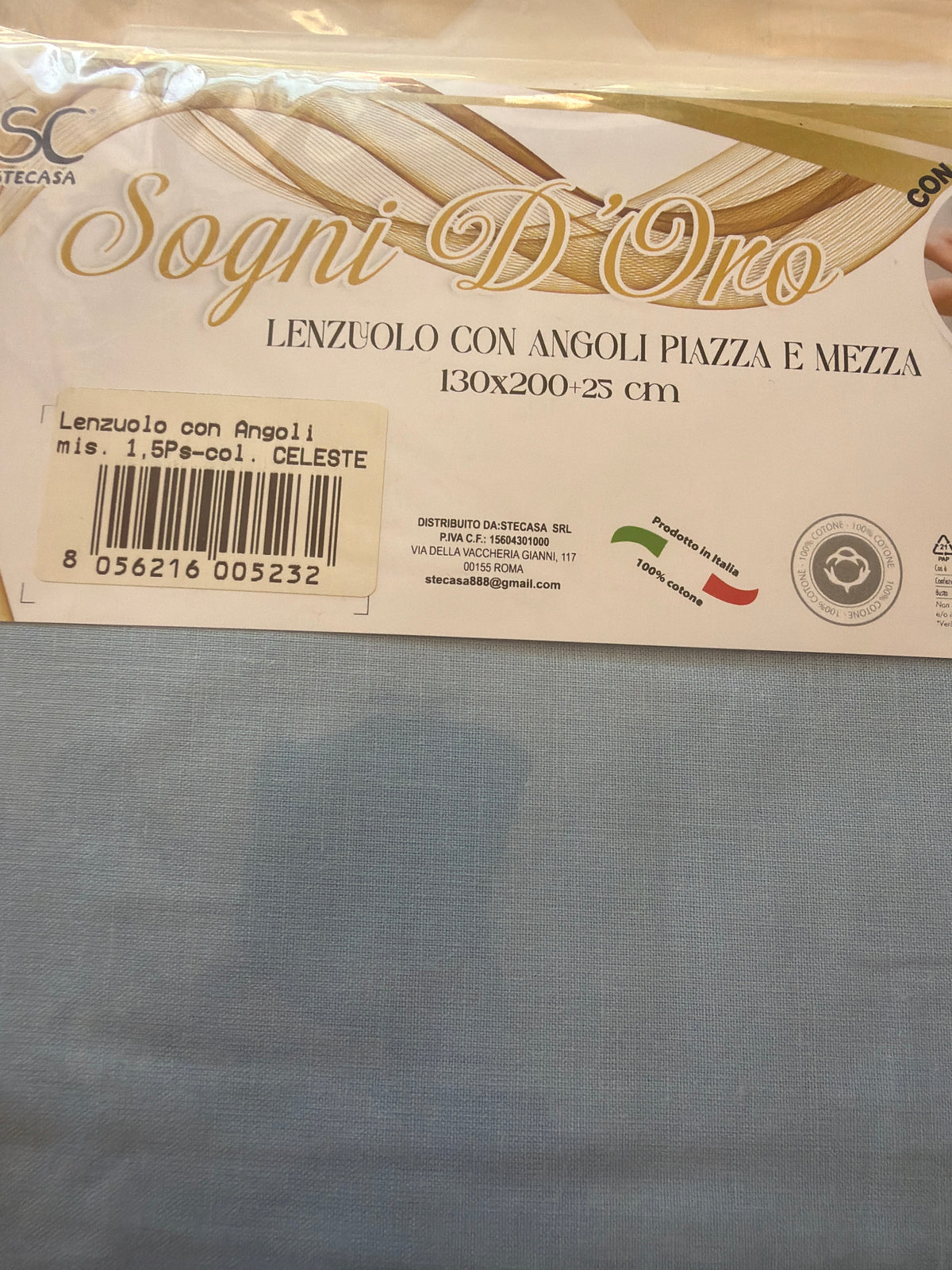 Lenzuolo una piazza e mezza di sotto