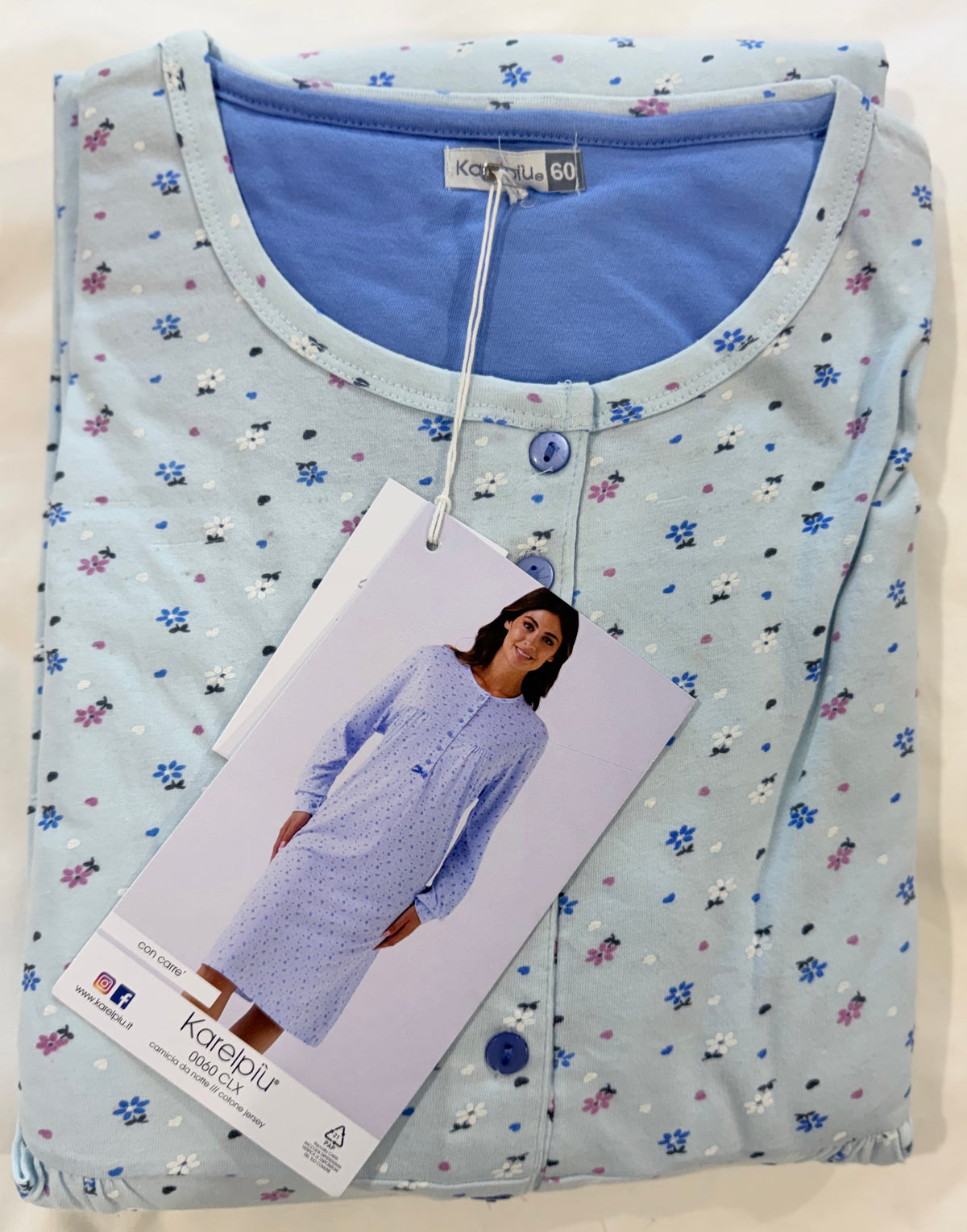Camicia da notte donna cotone
