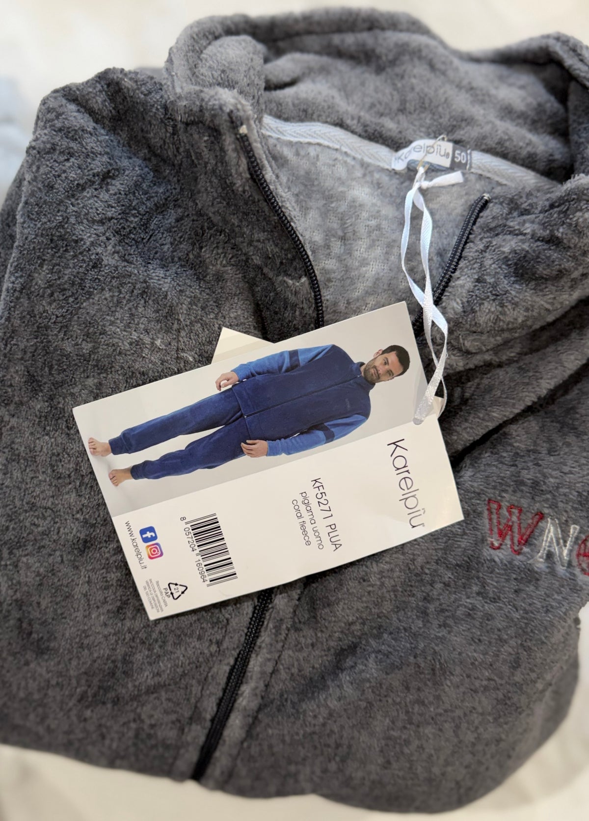 Pigiama uomo invernale in pile