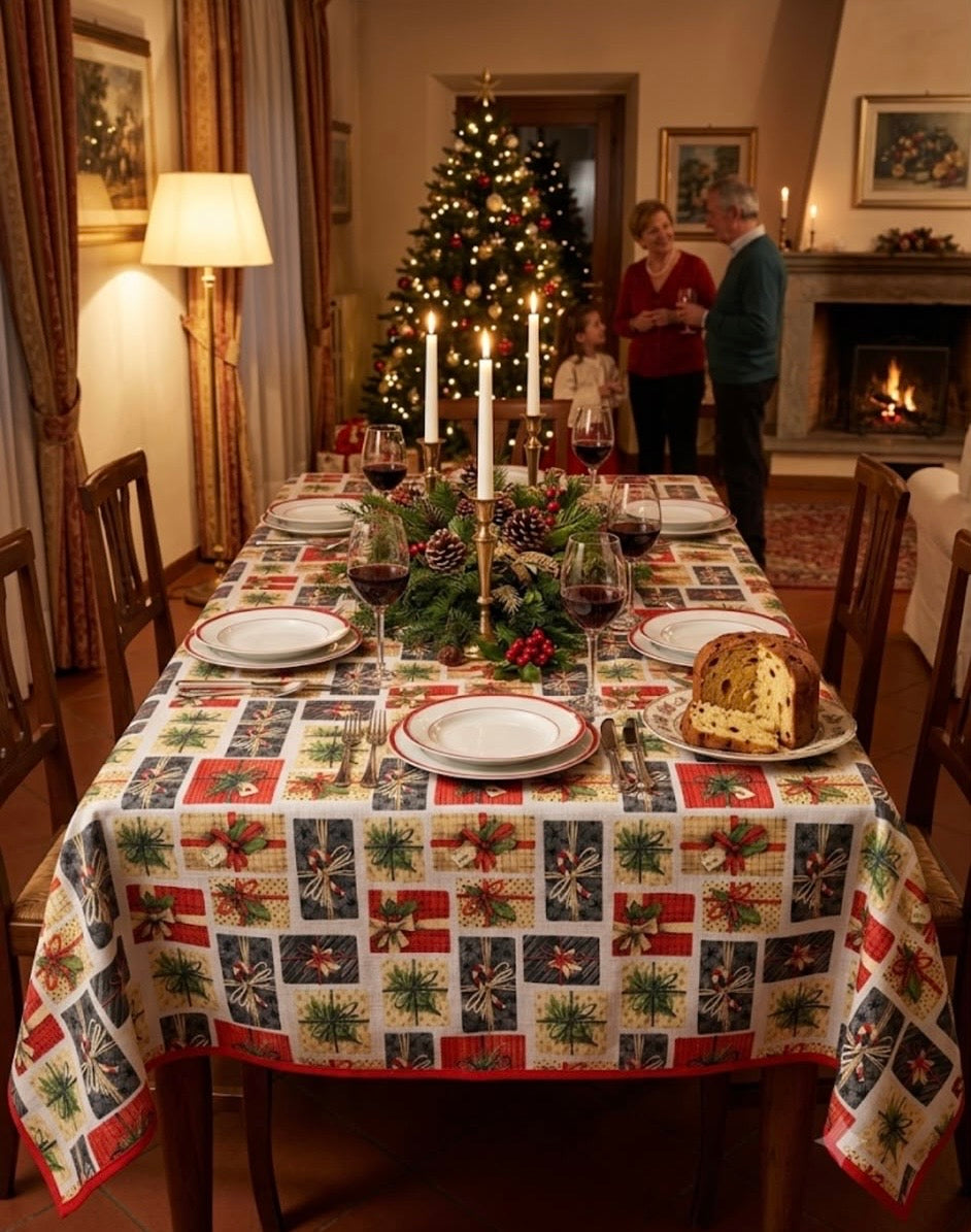 Tovaglia da 6 140x180 Natale