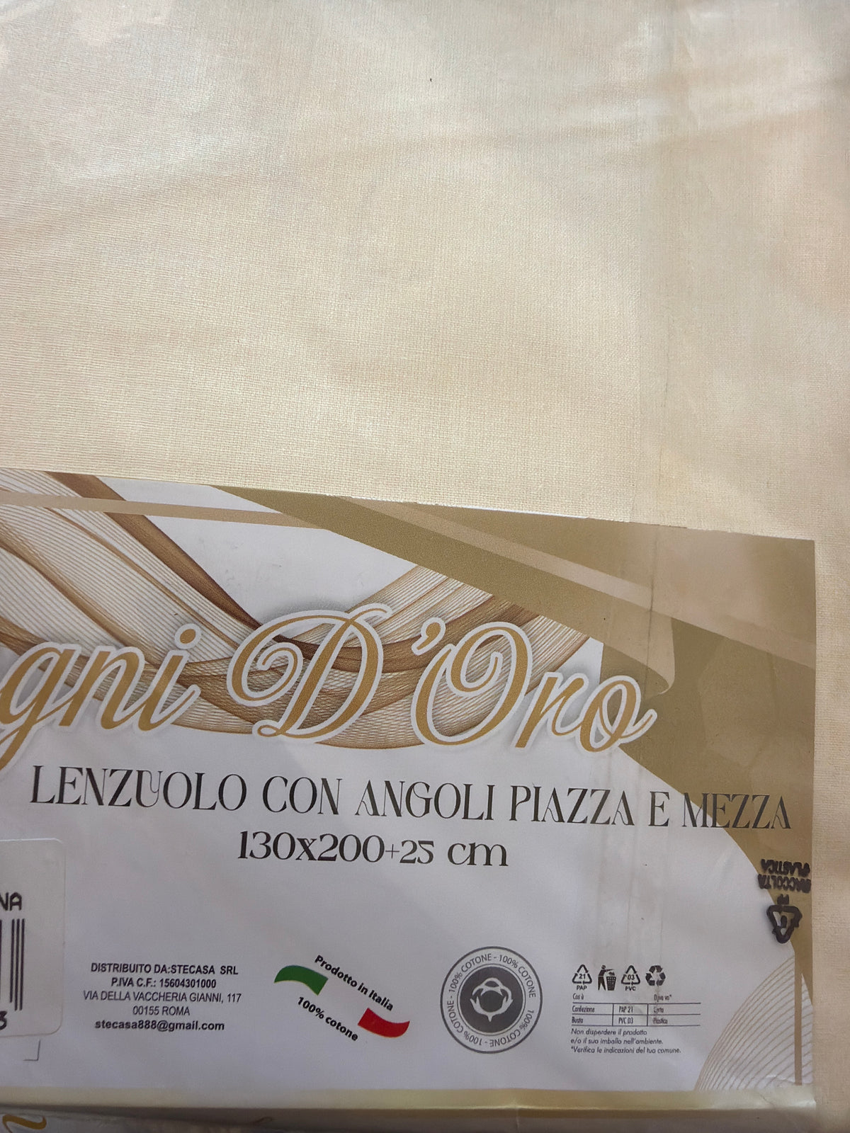 Lenzuolo una piazza e mezza di sotto