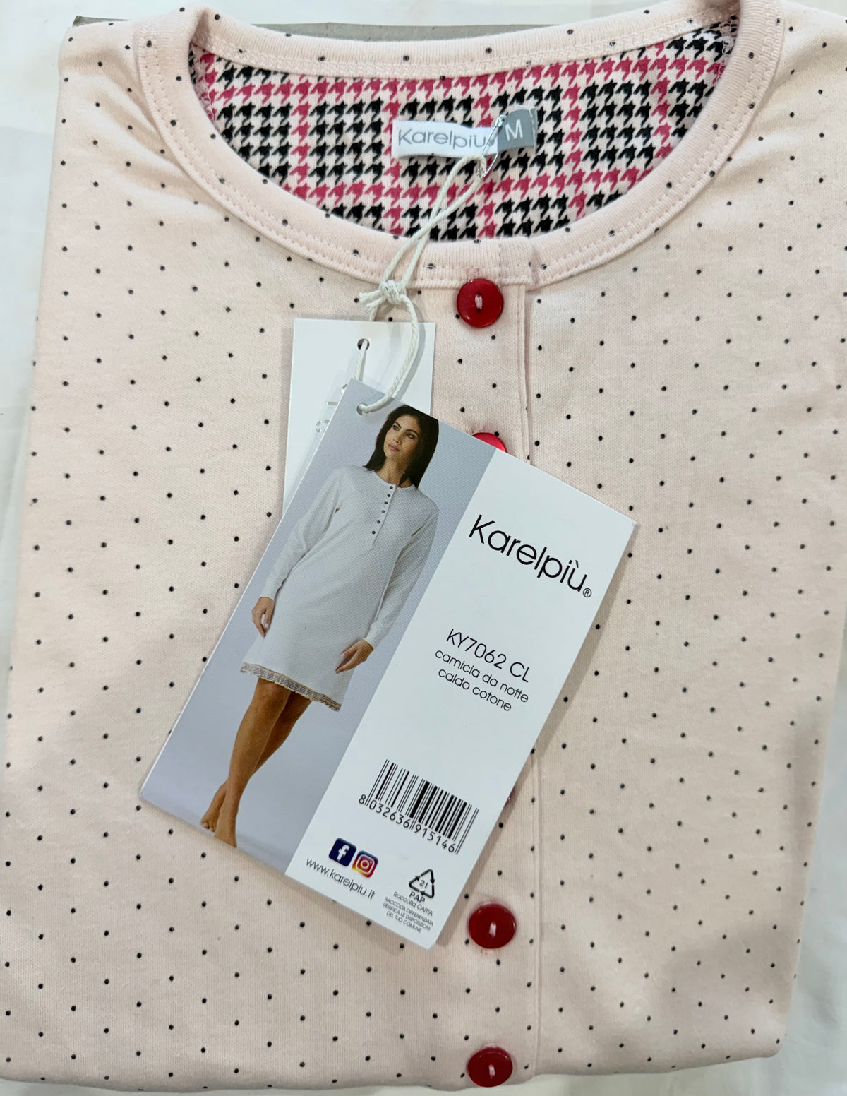 Camicia da notte donna caldo cotone